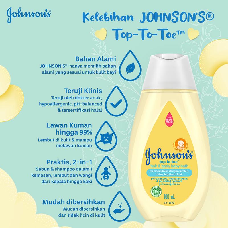 Product Introduction of Johnson Top to Toe Hair and Body Baby Bath/Sabun Bayi 2in1 100ml 2