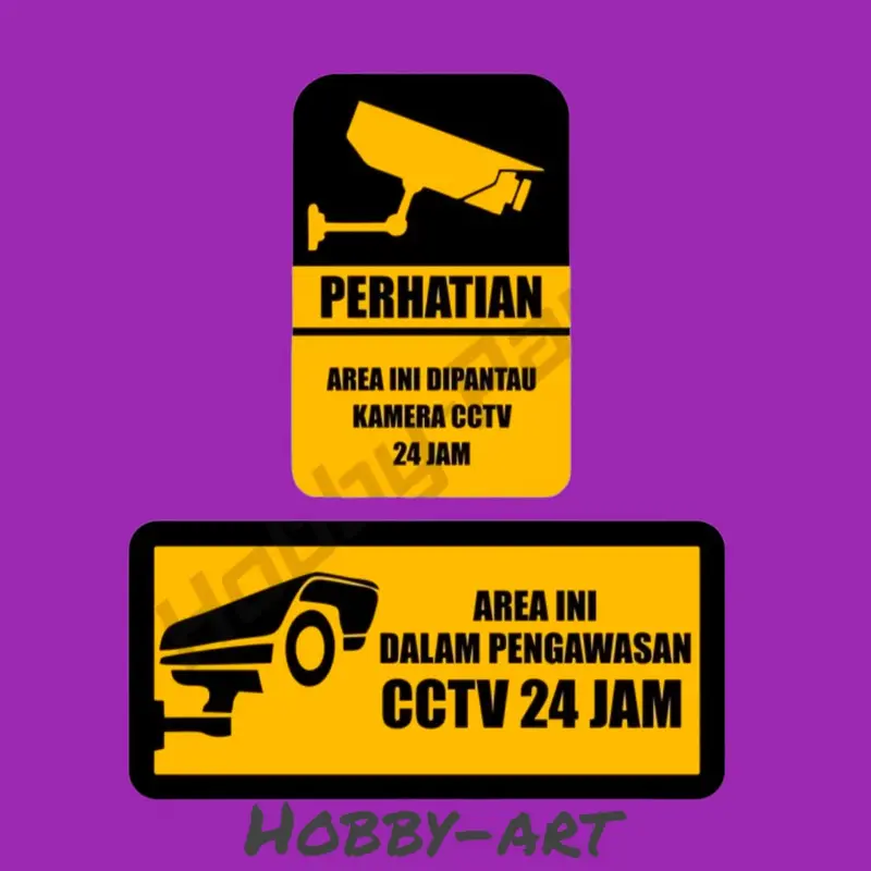 Stiker CCTV Berbagai Ukuran 0