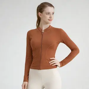 Jaket Olahraga Wanita Polos GYM yoga fitness sport UV protection