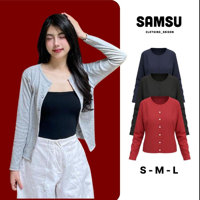XẢ KHO Áo Khoác Cardigan Trơn Nhiều Màu Peonyb Mùa Thu Đông Kiểu Dáng Bánh Bèo Tiểu Thư Hotgirl Đẹp Samsu.clothing_saigon Women Top Kem Kem