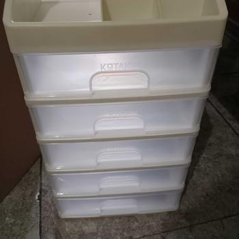 Product Review of Rak Kosmetik 5 Susun Laci Tarik Organizer Meja Rias Kamar Storage Serbaguna Plastik Putih Aesthetic Bagus from A**i 0