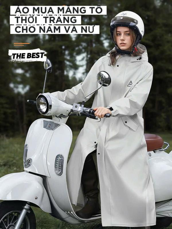 Áo mưa măng tô thời trang cho nam nữ đa năng, chống thấm chống gió và cực kì nhẹ nhàng