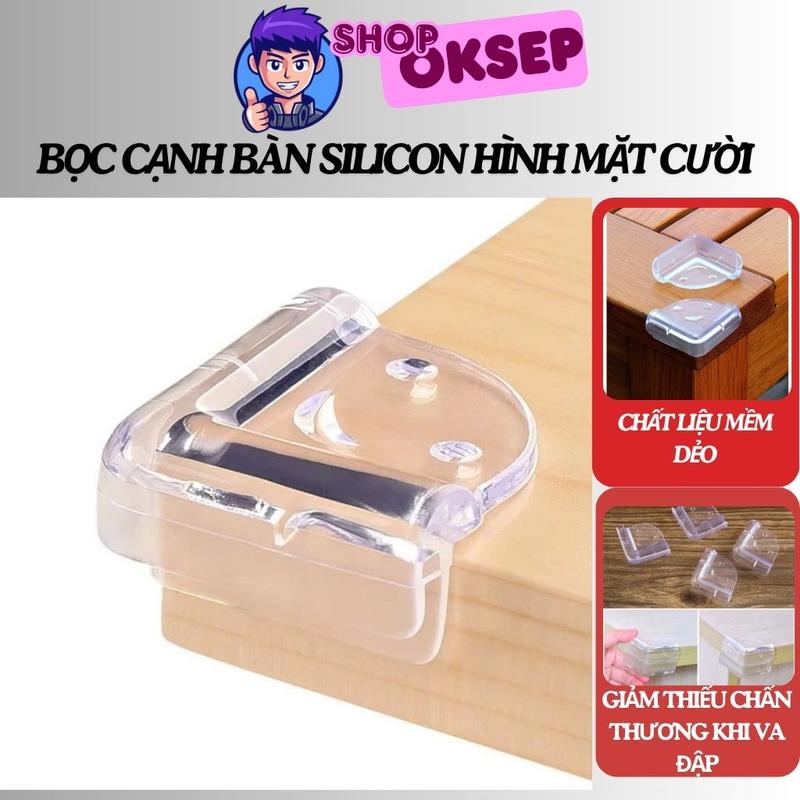 Miếng Bịt Góc Bàn, Bọc Cạnh Bàn Silicon Hình Mặt Cười Chống Va Đập - An Toàn Cho Bé Và Gia Đình 1
