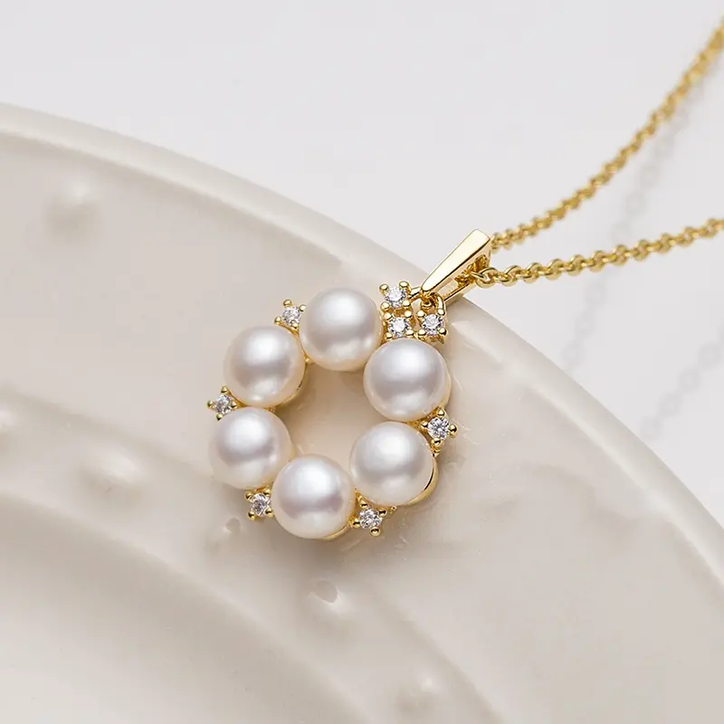 Mặt Dây Chuyền Ngọc Trai Nước Ngọt, Alloy Peimeng, ANGEPERLE, 5-6mm, zpsl020
