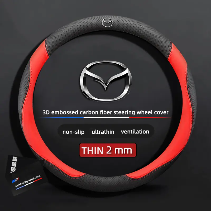 หุ้มพวงมาลัยหนัง เหมาะสำหรับ Mazda 2 3 6 323 CX3 CX4 CX5 CX8 CX30 BT50 รถพิเศษ