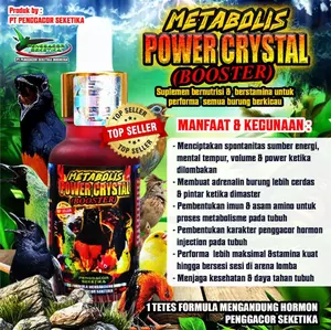 NEW Metabolis Power Crystal Booster 20ml Vitamin untuk memenuhi kebutuhan stamina burung berkicau