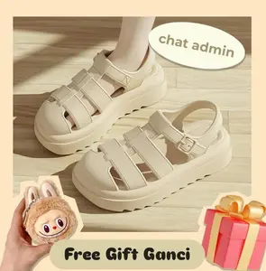 [FG] SEOLA PUXI - Sandal Cewek Tali Belakang Model Korea Free Box dan Bersertifikat