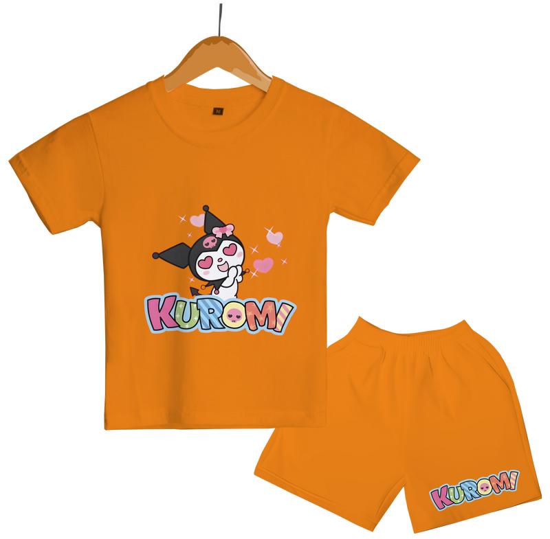 Luwi Kids Setelan Anak Cewek Cowok Gambar Kuromi Colorfull Celana Fashion 5