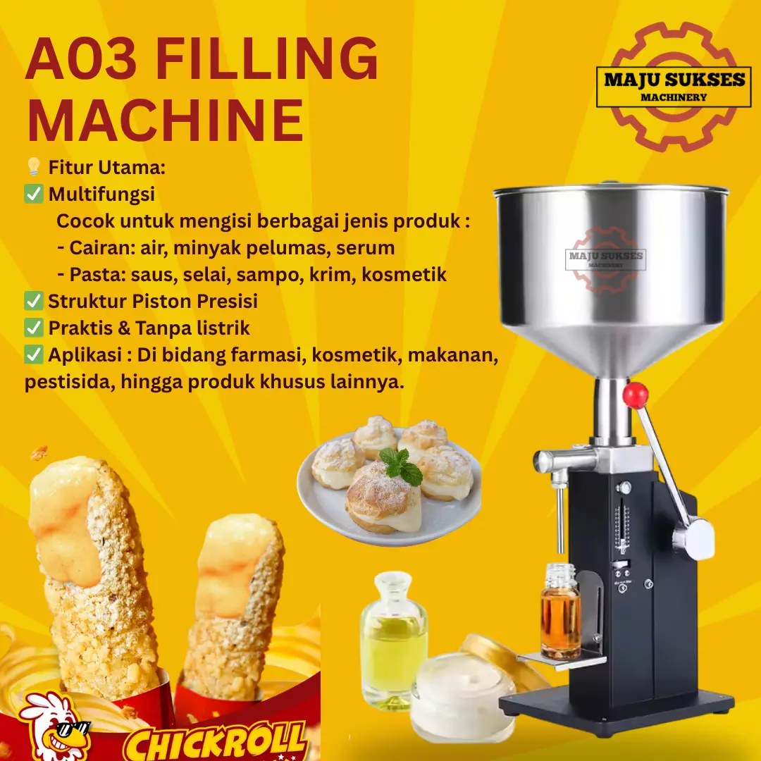 Mesin Filling Pengisian Cairan Pasta Manual A03/ Mesin Isi Cairan Manual