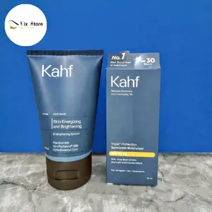 [Isi 2pcs] Kahf Paket Face Care - Face Wash Skin Energizing 100ml & Sunscreen Moisturizer 30ml