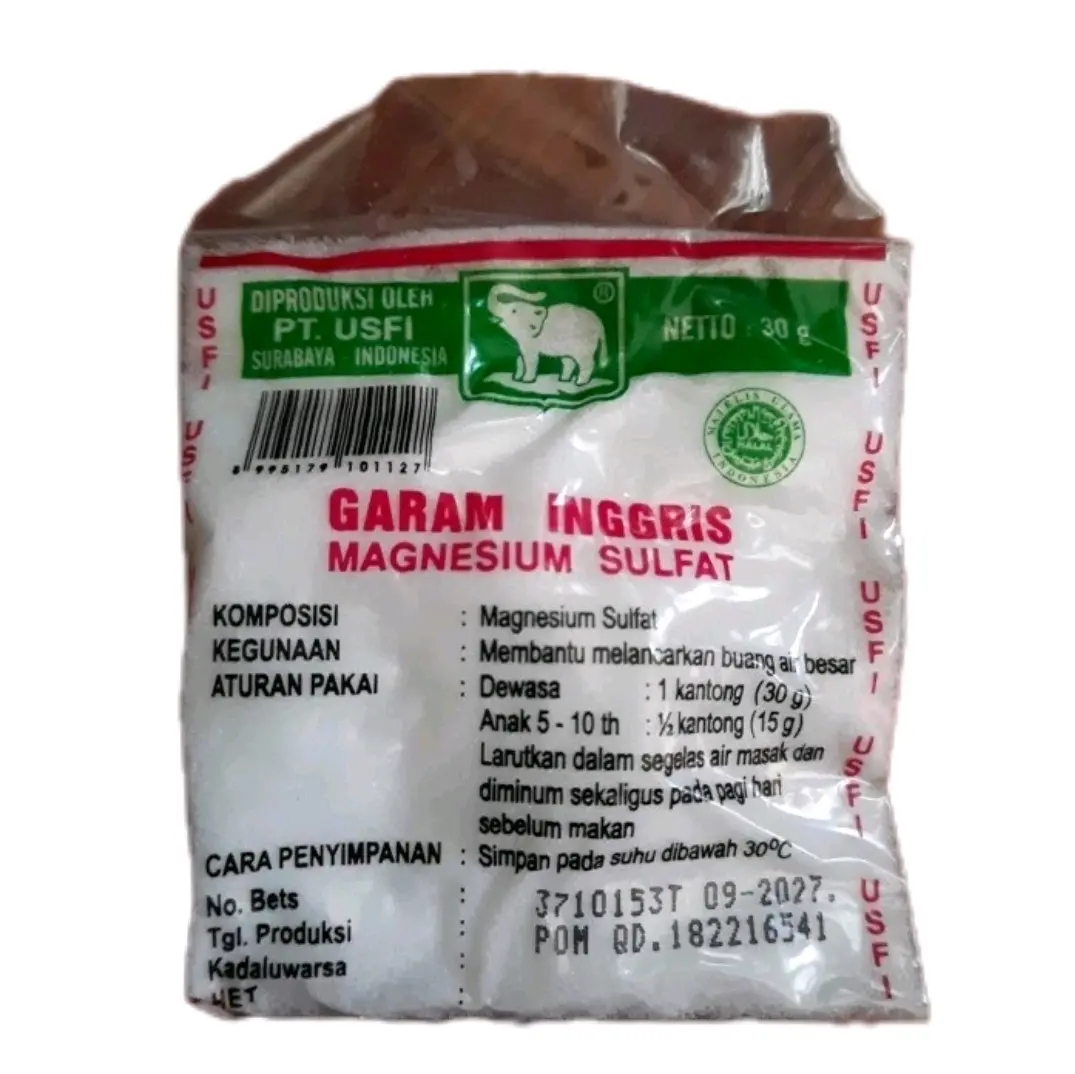 Garam Inggris isi 10sachet uk @30Gr - Pelancar Salt