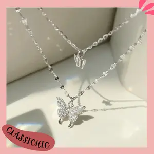 ❀Cc❀ K08  Kalung Kupu Wanita layer jewellery