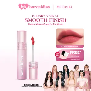 【BEST SELLING】BNB barenbliss Cherry Makes Cheerful Lip Velvet korea Lipcream | Lipcream Hasil Akhir Velvet, Untuk Melembabkan Bibir, Terhidrasi hingga tahan 24 Jam