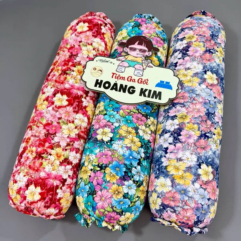 HOÀNG KIM - SET 3 VỎ GỐI ÔM KHÓA Kéo Thun Hàn Quốc 35x100cm Chất Liệu Mềm Mịn Đa Dạng Mẫu Mã Hoạt Hình Hoa Văn Sọc Phong Cảnh Tiện Dụng Dễ Sử Dụng
