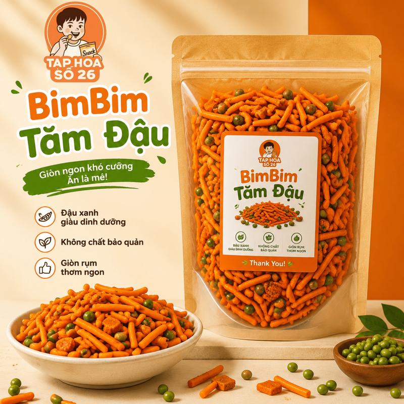 Đồ Ăn Vặt - BIMBIM Tăm Que Đậu Hà Lan Món Ăn Tuổi Thơ - HULA FOOD