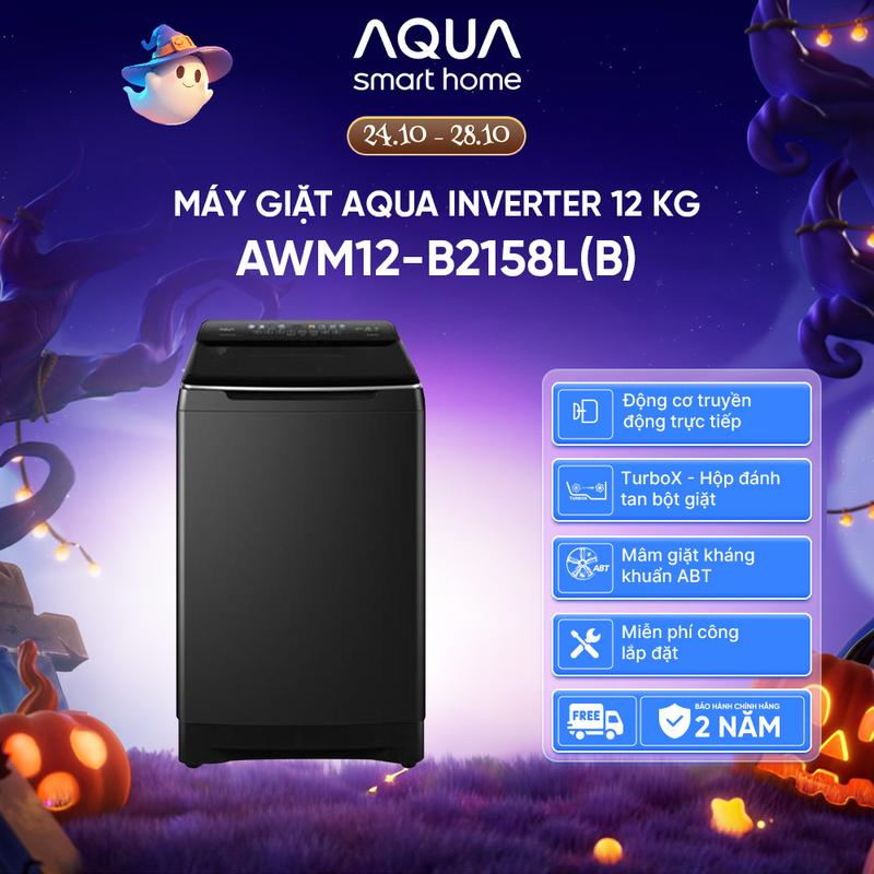Máy giặt Aqua Inverter 12 kg AWM12-B2158L(B)
