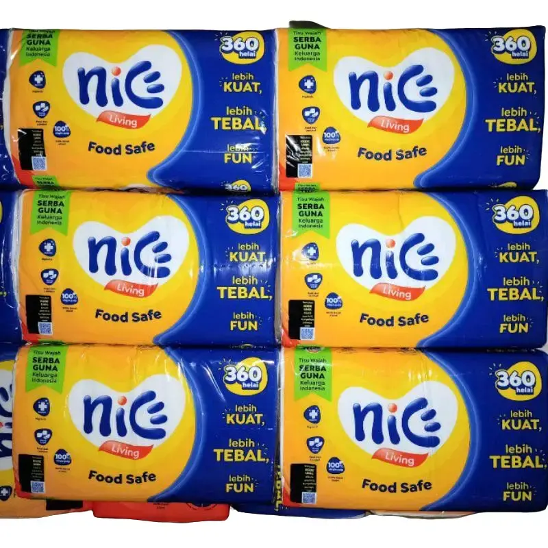 Dapat 3pcs - Tisu Nice Living 360s Tissue Tisue Wajah Serbaguna 360 Helai 0