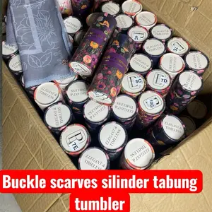 5pcs hijab buckle scarves silinder kemasan tube/tumbler hijab sublim logo B
