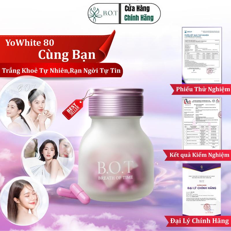 [ Bản Nâng Cấp ] [ 3 Lọ Yowhite 80 ]Viên  Tái Tạo  Yo White 80 Chính Hãng B.O.T - Giải Pháp Tuyệt Vời Cho Làn  Sáng Mịn      body  viênuong trangda    collagen dưỡng  yo80 glutathione sâm tố nữ chống nắng combo viên uống trắng da
