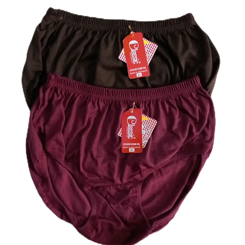 Pakaian CD Wanita Katun Dewasa Polos Ukuran L, XL, XXL - 3 Pcs - Motif Cewek 3