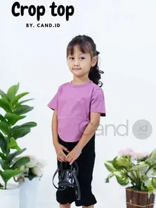 CAND.ID kaos anak CROP TOP BABY TEE usia 1-8 tahun 24s Katun Combed Kids