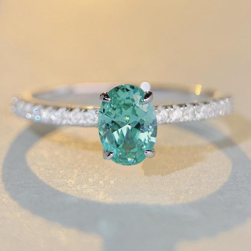 Product Introduction of 【T8】925 Sterling Silver Oval Shape CZ Ring 1