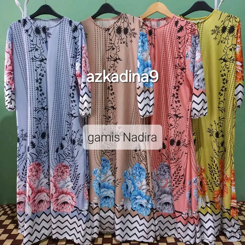 GAMIS HYGET  MOTIF TUMPAL MURAH BUSUI LENGAN KARET  BANYAK MOTIF Cantik Muslim Wanita Mewah Syari 3