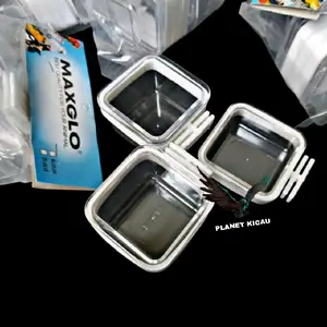 Maxglo Tempat Minum atau Makan Burung Maxglo 1 Set Isi 3 Ukuran 5.5 cm x 3.5 cm untuk Penggunaan Anda