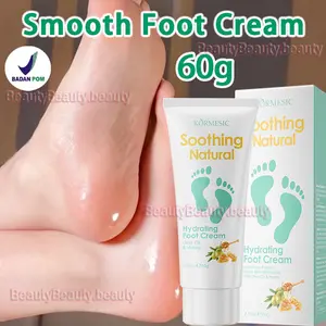 Smooth Foot Cream 60g BPOM Krim Pelembut Kaki Krim Kaki Pecah Dan Kering Dan Kasar Ampuh Melembapkan Dan Menyegarkan Kaki Perbaikan Kering Retak Kulit Kapalan Pecah Kasar Pelembab Dalam soothing natural hydrating Foot Cream Pemutih Perawatan Kaki