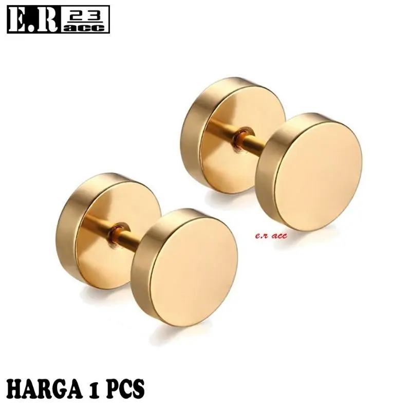 COD -   anting pria / anting barbel / anting roda / anting tindik pria / anting titanium Earrings 5