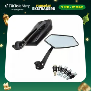 【BISA COD】Spion Motor Tipe Koso Segi Lima Universal Semua Motor Good Quality Motor Honda & Yamaha Bonus Drat Sambungan PCX NMAX Lexi Beat Vario 125/150/160 Motorcycle