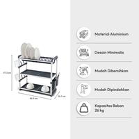 Gambar Informa Troy Rak Piring 3 Tingkat - Abu-Abu Rak Dapur Tempat Piring Tempat Penyimpanan Piring Dish Rack Rak Penyimpanan Dapur dari Informa Indonesia Kota Administrasi Jakarta Utara 3 Tokopedia