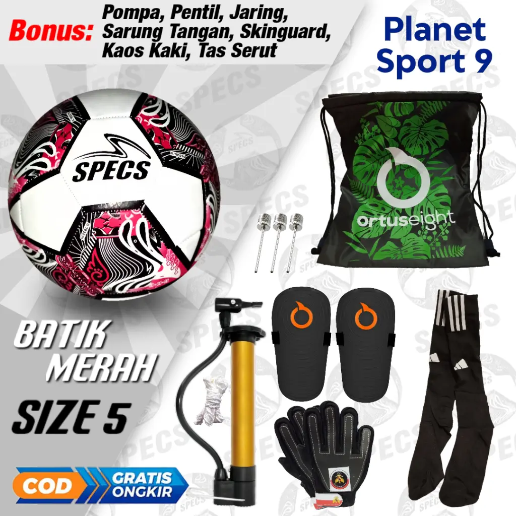 PROMO BOLA SEPAK ANAK SIZE 5 PAKET KOMPLIT HEMAT DAPAT POMPA PENTIL JARING SARUNGTANGAN SKIN KAOSKAKI TAS