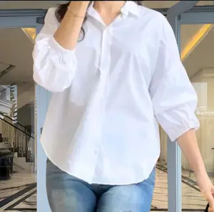 PROMO KEMEJA ATASAN WANITA KANCING TIGA LENGAN PANJANG BERKARET MODEL TERBARU TOP1