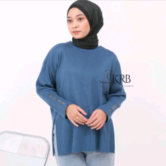 KRB | Outer Inara Kancing | Rajut | Knitwear | Oversize | Sweater Rajut Wanita | 3