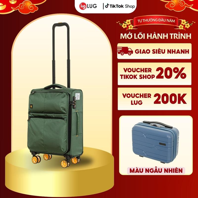VALI VẢI THƯƠNG HIỆU Vali Kéo Du Lịch Size 20 Xách Tay Thương Hiệu IT Luggage IT12-2644-E08: Chất Liệu 100% Từ Chai Nhựa Thải Tái Chế Sau Tiêu Dùng Khóa TSA An Ninh Quốc Tế