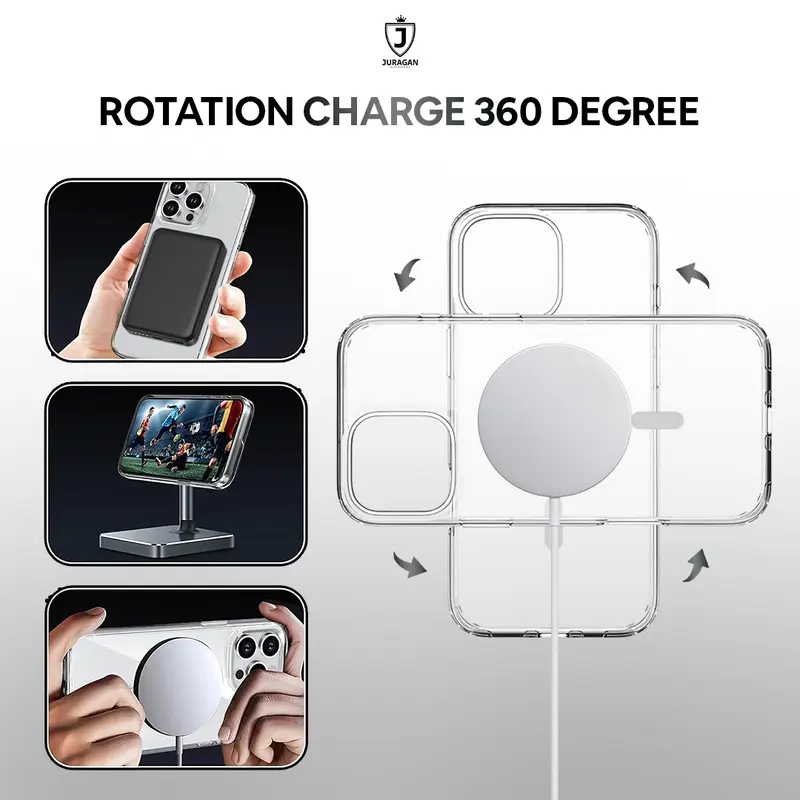 Casing Magnetic Case Untuk Iphone 16 Pro Max 16 Plus 15 14 11 13 12 11 Promax 14 Plus Bumper Casing Cover Crystal Protection Hybrid Silicone Aksesoris 7
