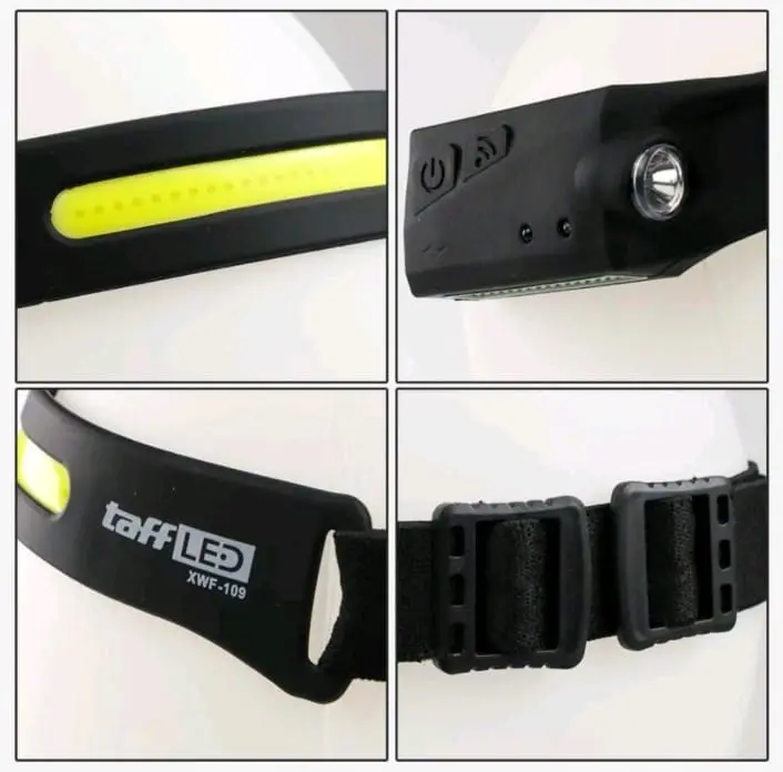 Headlamp LED Usb Sensor Waterproof Senter Kepala Sensor LED  Lampu Flashlight
