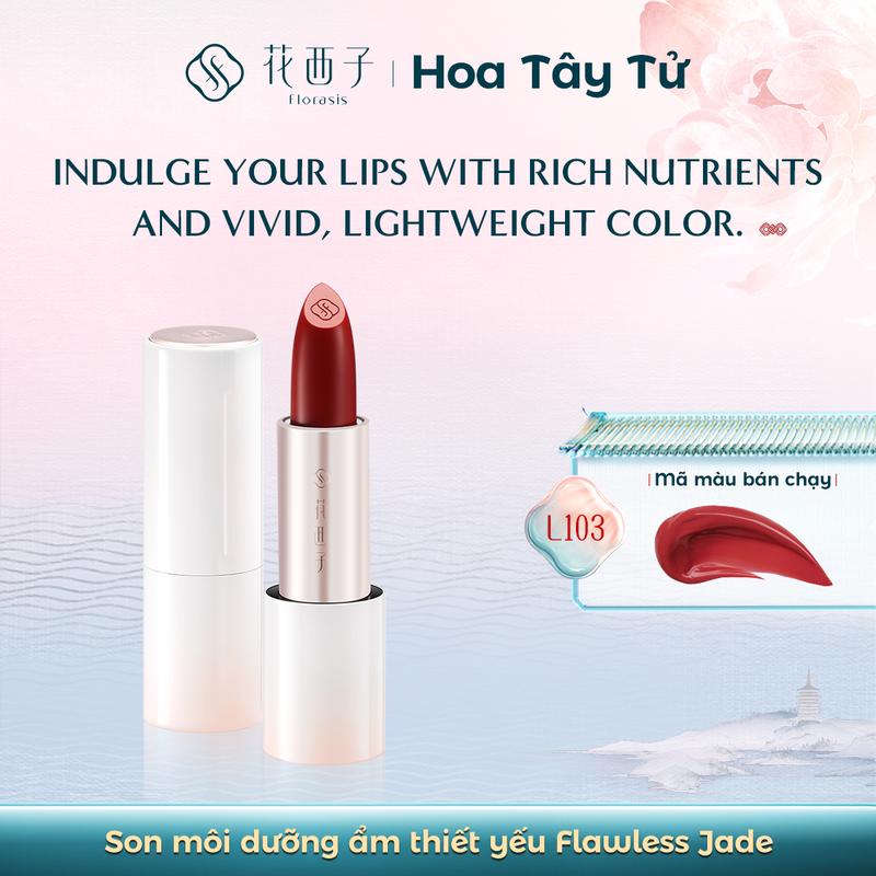 Hoa Tây Tử Son môi dưỡng ẩm thiết yếu Florasis Flawless Jade Florasis