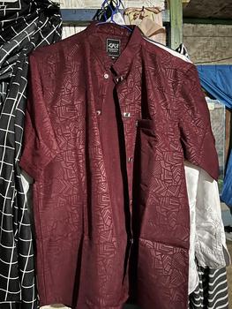 Product Review of Kemko sultan atau  Koko tangan pendek  Atasan Pria Dewasa motif etnik depan kancing vareasi bahan  Katun embos berkualitas terbaik Nyaman di pakai Baju Hitam from i**l w**i 0