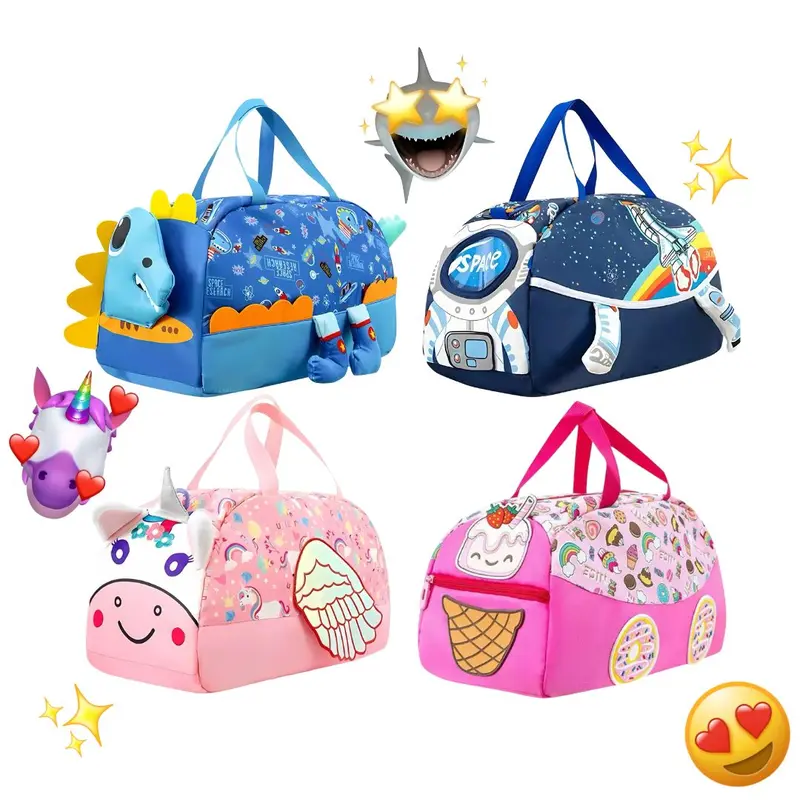 [RA.ID] LumyBag - Tas Pakaian Untuk Travelling Anak Bahan Premium Anti Air Motif Karakter Dinosaurus Unicorn 0