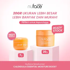 [HOT PRODUCT] [FYC] Nuface Calendula Essential Moisture Boost Moisturizer 7gr/20gr 1/2/3 Pcs - Moisturizer dan Pelembab Wajah dengan kandungan Extract Calendula Flowers dan 8 Type Hyaluronate Niacinamide Untuk Kulit Lembab Sehat dan Ternutrisi