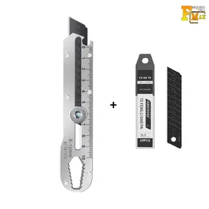 Cutter Stainless Steel Dengan Pengukur Anti Karat 13 in 1 Knife Cutting Tool Bottle Cutter Serbaguna