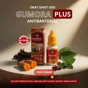 OBAT SAKIT GIGI GUMORA PLUS ANTIBAKTERIAL EFEKTIF MENGATASI SAKIT GIGI, GIGI BERLUBANG, GUSI BENGKAK DAN SARIAWAN