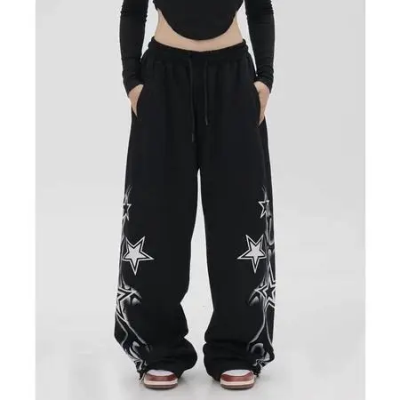 STAR PANTS KULOT OVERSIZE  - (star) CELANA UNISEX LOOSE PANTS PANJANG - CELANA KOREAN STYLE KEKINIAN Fit Nyaman
