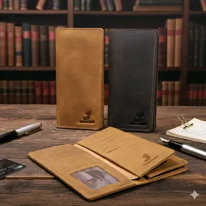 Dompet Panjang Pria Full Kulit Asli Kulit Crazy Horse Uang Cowok