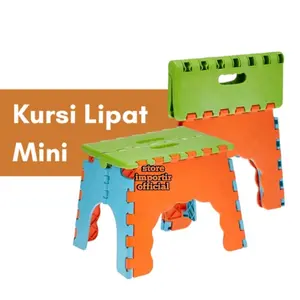 Kursi Lipat Anak Mini SS1332 Kursi Lipat Portable Praktis Kursi Anak Anak Bahan Plastik Tebal Murah | Kursi Lipat Mini Portable Chair Stool