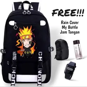 ￼CEMARA BAGS - tas ransel sekolah anak laki-laki karakter Naruto Rikudou trendy kekinian terlaris 2025 trendy  Backpack Pria Wanita