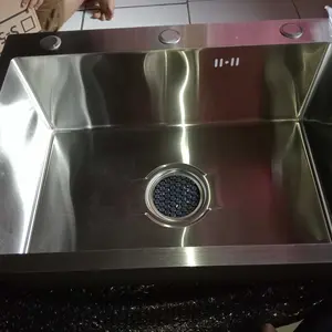[COD] ES Kitchen Sink Wastafel Stainless Tebal 4mm Wastafel SET BLACK/SILVER Bak Cuci Piring Dengan Keran Tarik Keluar Kran Flexible