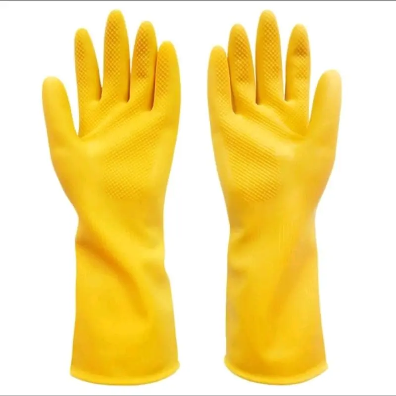 SARUNG TANGAN KARET LATEX KUNING TEBAL SET SEPASANG KANAN KIRI 5